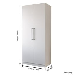 Kit 02 Armário Multiuso Grande 100% em Mdf Rimo Branco - 4