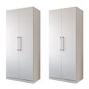 Ver imagem 1 de Kit 02 Armário Multiuso Grande 100% em Mdf Rimo Branco