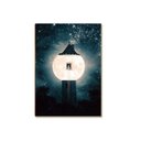 Ver imagem 1 de Placa Decorativa Mdf A4 Lua Torre Mistica Sala Quarto Lu1