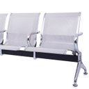 Ver imagem 2 de Cadeira Longarina Cromada 4 Lugares com Braço