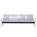 Ver imagem 3 de Cadeira Longarina Cromada 4 Lugares com Braço