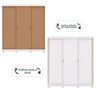 Guarda-roupa Porto 3 Portas Correr Dupla Face 4 Gavetas Camarim/branco 100% Mdf - Vila Rica - 2