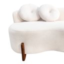 Ver imagem 7 de Namoradeira Sofá Feijão Lounge 120cm Orgânica Bouclé Marfim