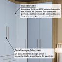 Ver imagem 5 de Guarda Roupas Modulado de Canto Diagonal 3 Peças com 5 Portas e 4 Gavetas Paris Luciane Móveis