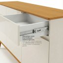 Ver imagem 5 de Buffet Aparador 4 Portas 4 Gavetas 187cm com Pés Madeira