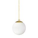 Ver imagem 2 de Pendente Ouro C/ Globo de Vidro Branco de 14cm + Led 2w