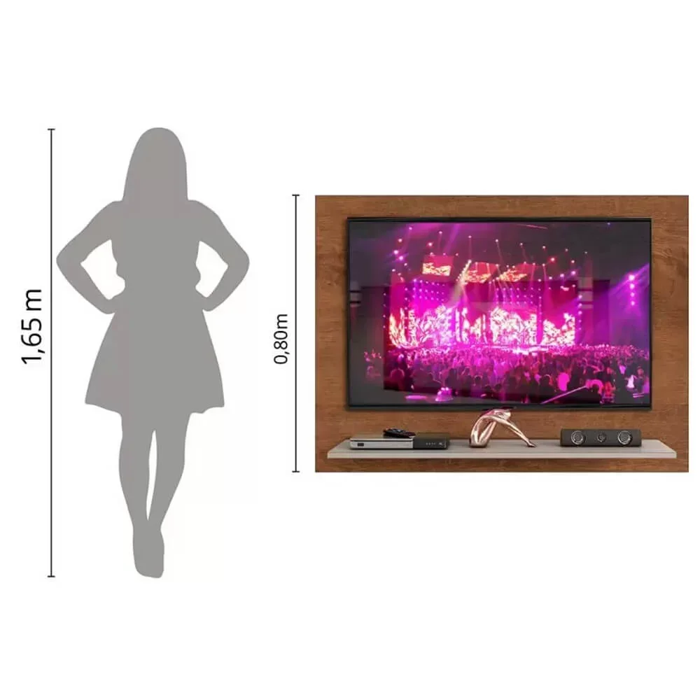 Painel Florence para TV até 42 Polegadas Zanzini Cor Natura Off White - 5