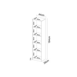 Armário Sapateira Quarto Reflex c/ 1 Porta c/ Espelho Branco - Demóbile - 3