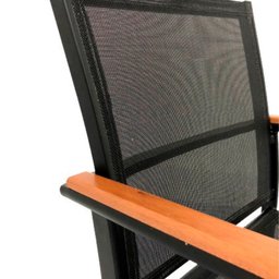 Jogo Conjunto de Mesa 90cm Ripada Jardim 4 Cadeiras Alumínio - 9