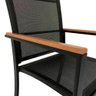Jogo Conjunto de Mesa 90cm Ripada Jardim 4 Cadeiras Alumínio - 4