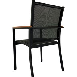 Jogo Conjunto de Mesa 90cm Ripada Jardim 4 Cadeiras Alumínio - 7