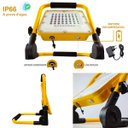 Ver imagem 2 de Refletor Holofote Led C/ Bateria Recarregável Portátil 500w Branco Frio