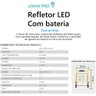 Refletor Holofote Led C/ Bateria Recarregável Portátil 500w Branco Frio - 4