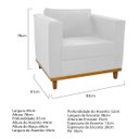 Ver imagem 5 de Kit Sofá 2 Lugares e 2 Poltronas Europa Suede ADJ Decor - Branco