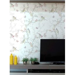 Papel de Parede Animal Print Passaros nos Galhos-60x300cm - 3
