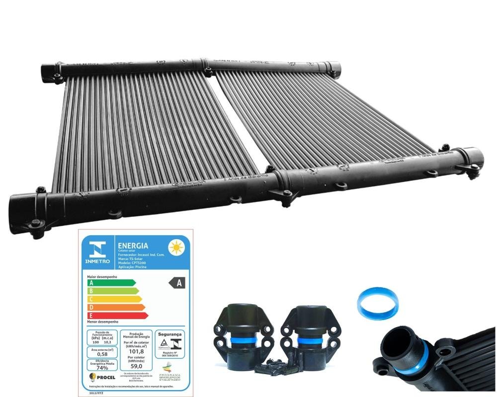 Kit 10 Placas Coletor Solar Aquecedor Piscina Selo A Inmetro