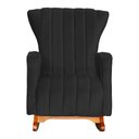 Ver imagem 3 de Poltrona Estofada de Balanço Melinda Suede Preto - Lm Decor
