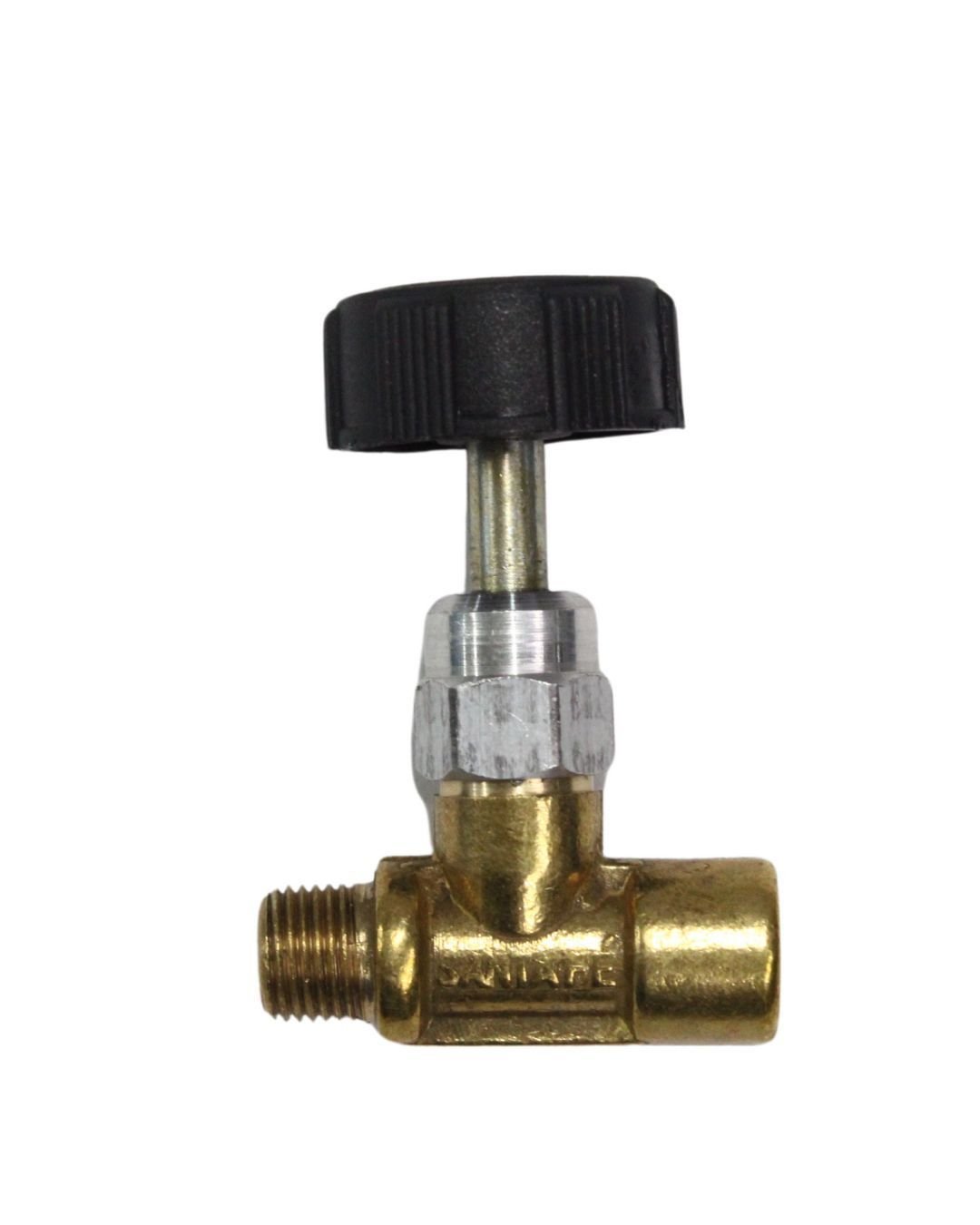 Registro Regulador de Pressão de Gás 1/8 Npt Rosca Macho X Fêmea Latão - 1