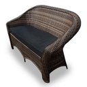 Ver imagem 2 de Conjunto de Sofá Fibra Sintética Bali - 1 Sofá 2L + 2 Poltronas + 1 Mesa Centro - Tecido Duna Preto