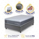 Ver imagem 3 de Conjunto Box Baú Cinza Argel Cinza Espuma D33 Solteiro 88x188x74 - King House