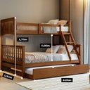 Ver imagem 4 de Treliche de Madeira Casal Solteiro com Aux Casal Woodstore