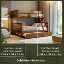 Ver imagem 2 de Treliche de Madeira Casal Solteiro com Aux Casal Woodstore