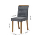 Ver imagem 4 de Conjunto Sala de Jantar Mesa Lisa 160cm Tampo MDF Vidro Canto Reto e 6 Cadeiras Tainá