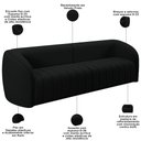 Ver imagem 6 de Kit Sofá 5 Lugares para Sala 332cm com 02 Poltronas Lazio M03 Veludo Preto - Lyam Decor