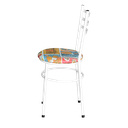 Ver imagem 4 de 6 Cadeiras Epoxi Branca para Cozinha Assento Estampado:happy Hour