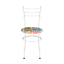 Ver imagem 3 de 6 Cadeiras Epoxi Branca para Cozinha Assento Estampado:happy Hour