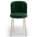 Ver imagem 3 de Kit 5 Cadeiras Sala de Jantar Estofada Gavi Arena L02 Couríssimo Verde Musgo - Lyam Decor
