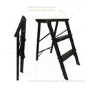 Ver imagem 4 de Mini Escada Multifuncional Banqueta Alumínio Tampo de Plastico Dobrável Preta