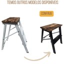 Ver imagem 5 de Mini Escada Multifuncional Banqueta Alumínio Tampo de Plastico Dobrável Preta