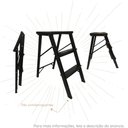 Ver imagem 3 de Mini Escada Multifuncional Banqueta Alumínio Tampo de Plastico Dobrável Preta