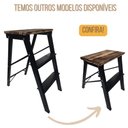 Ver imagem 7 de Mini Escada Multifuncional Banqueta Alumínio Tampo de Plastico Dobrável Preta