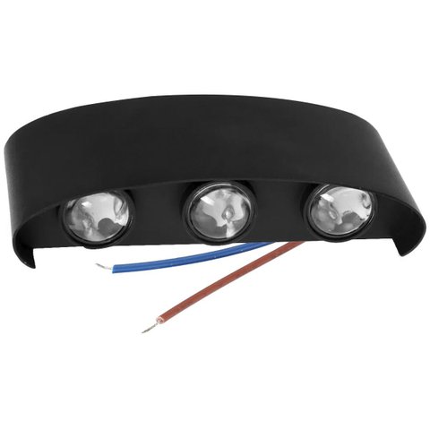 Arandela Luminaria Meia Lua Parede 6w Luz Led 6 Fachos Iluminaçao Decoraçao Casa Varanda Quintal Jar