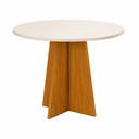 Ver imagem 2 de Mesa Redonda 90x90 Mel/off White Slin Viero