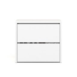 Sapateira Banco Organizadora 2 Portas Basculantes Mel - Branco - 1