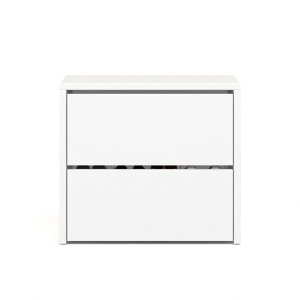 Sapateira Banco Organizadora 2 Portas Basculantes Mel - Branco