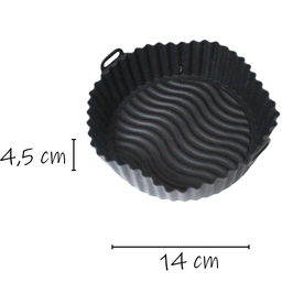 Forma de Airfryer Silicone Antiaderente Reutilizável 14cm - 2