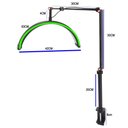 Ver mais imagens de Luminaria Spa Estetica Arco Meia Lua 3 Tons Led Suporte Celular Mesa Salao de Beleza Limpeza de Pele