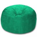 Ver imagem 1 de Puff Redondo 80x20 em Suede Verde com Enchimento