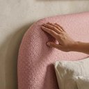 Ver imagem 4 de Cabeceira Painel Suspenso Casal 140 cm Alana Organica Boucle Rosa Artte