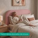 Ver imagem 6 de Cabeceira Painel Suspenso Casal 140 cm Alana Organica Boucle Rosa Artte