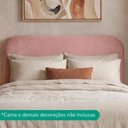 Ver imagem 2 de Cabeceira Painel Suspenso Casal 140 cm Alana Organica Boucle Rosa Artte