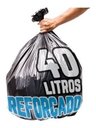 Ver imagem 1 de Saco De Lixo 40 Litros 100Un Preto Reforçado