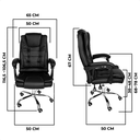 Ver imagem 6 de Cadeira Presidente Confort de Escritório Ergonômica Couro Sintetico Cinza