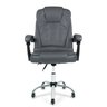 Cadeira Presidente Confort de Escritório Ergonômica Couro Sintetico Cinza - 1