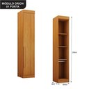 Ver imagem 4 de Quarto de Casal Modulado 11 Portas Orion Ambiente Cinamomo - Leifer Móveis