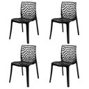 Ver imagem 2 de Kit 4 Cadeiras Gruvyer Empilhável Sala Jantar - Seat&co